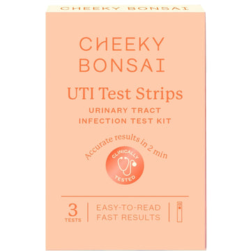 Cheeky Bonsai, Urinary Tract Infection (UTI) Test Strips, Accurate Results in 2 Minutes, Clinically Tested, Same Test Doctors Use, Easy to Read Results, 3 Count Cheeky Bonsai Au supplements