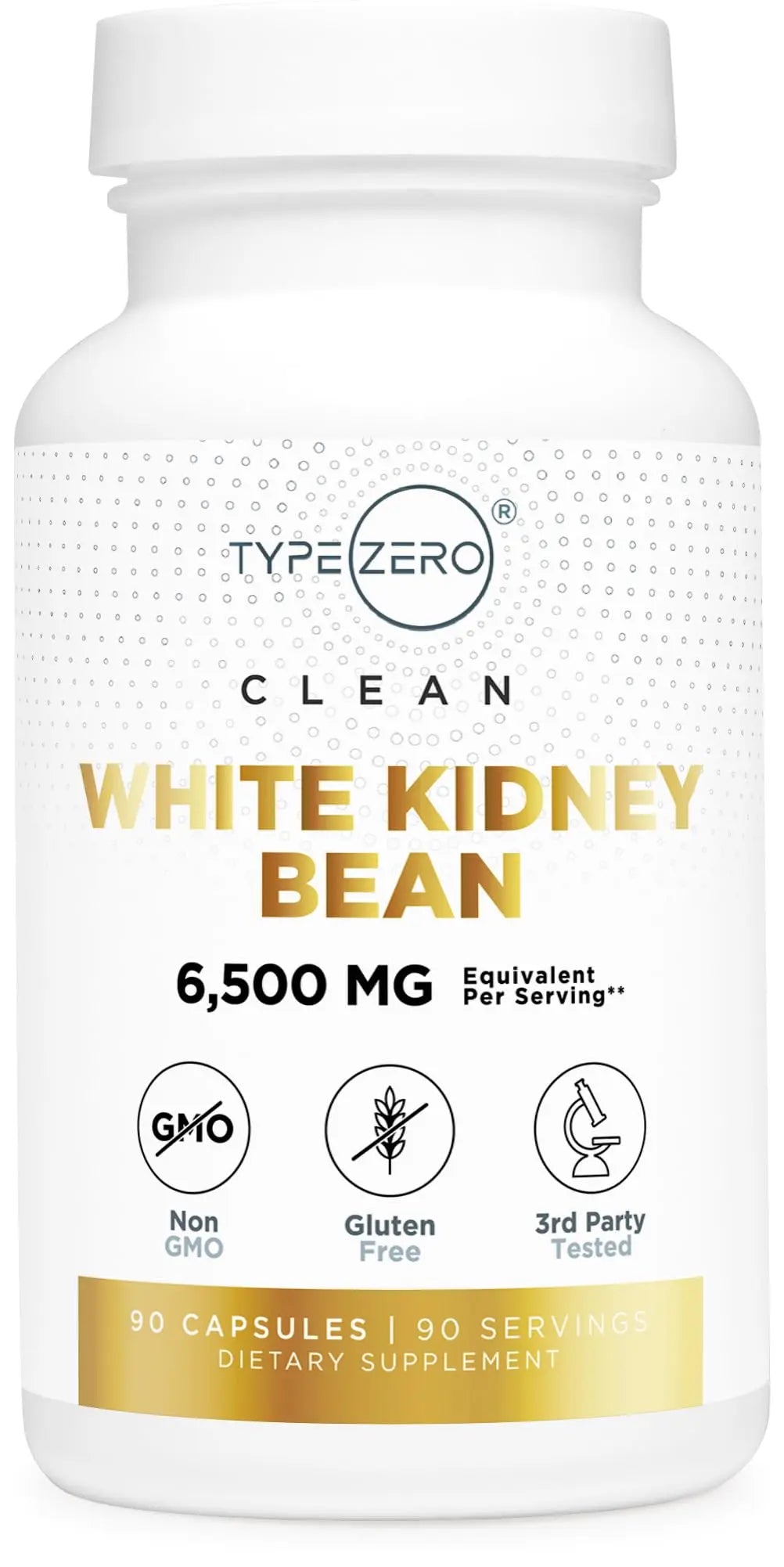 Type Zero Clean White Kidney Bean Capsules (6,500 MG Equivalent Per Serving, 90 Count) - Non-GMO, Gluten Free Type Zero Au supplements