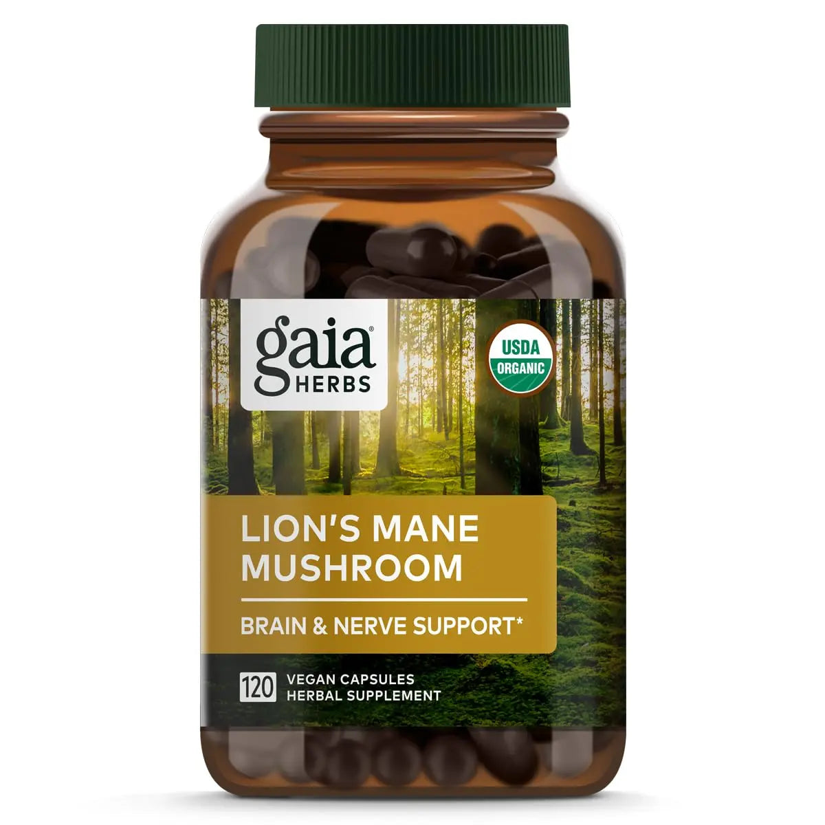 Gaia Herbs Organic Lion’s Mane Mushroom - Brain and Nerve Support Supplement Gaia Herbs Au supplements