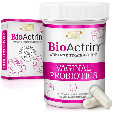 SIGNIFY NATURE Bioactrin Vaginal Probiotics for Women - Bacterial Vaginosis & Yeast Infection Treatment - BV Probiotic - pH Vaginitis Support-28 Pills SIGNIFY NATURE Au supplements