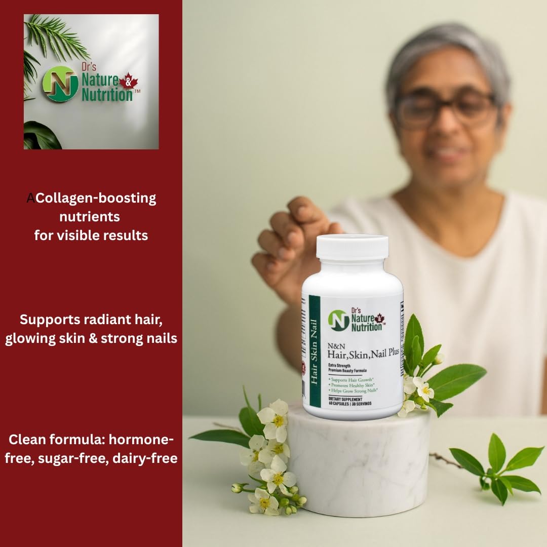 Dr's Nature & Nutrition Hair, Skin & Nail Plus Vitamin Supplement with Biotin 5000mcg, Bamboo Extract, Collagen Support - Extra Strength Beauty Supplement for Men and Women - 60 Capsules Dr's Nature & Nutrition Au supplements