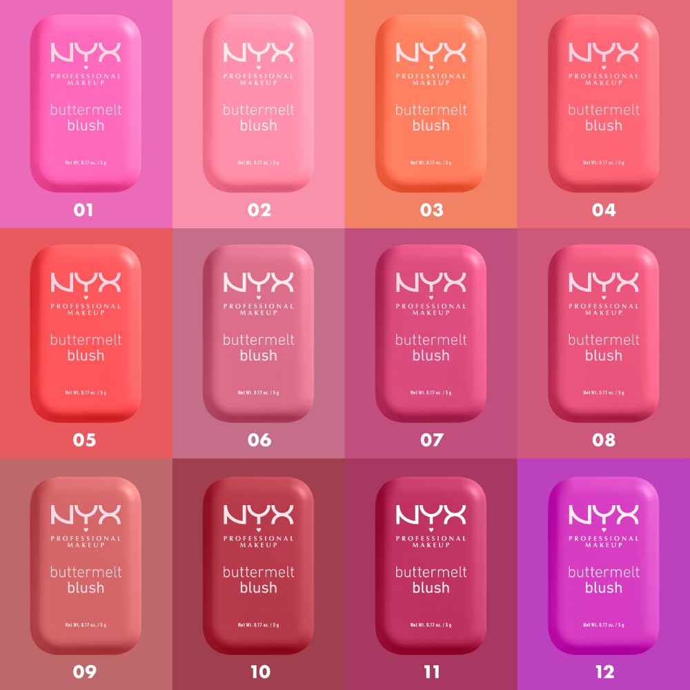 NYX PROFESSIONAL MAKEUP Buttermelt Powder Blush, Fade and Transfer-Resistant Blush, Up to 12HR Make Up Wear, Vegan Formula - For The Butta NYX PROFESSIONAL MAKEUP Au supplements