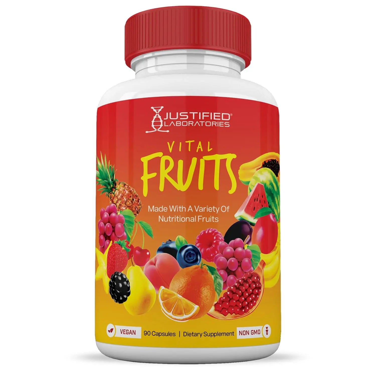 (10 Pack) Vital Fruits and Veggies Supplement Whole Food Red & Green Superfoods Non GMO Vegan Friendly 900 Veggie Capsules 10 Bottles Justified Laboratories Au supplements