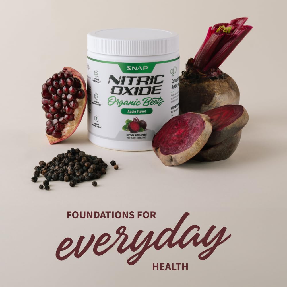 Snap Supplements USDA Organic Beet Root Powder, 3-in-1 Nitric Oxide Supplement Snap Supplements Au supplements