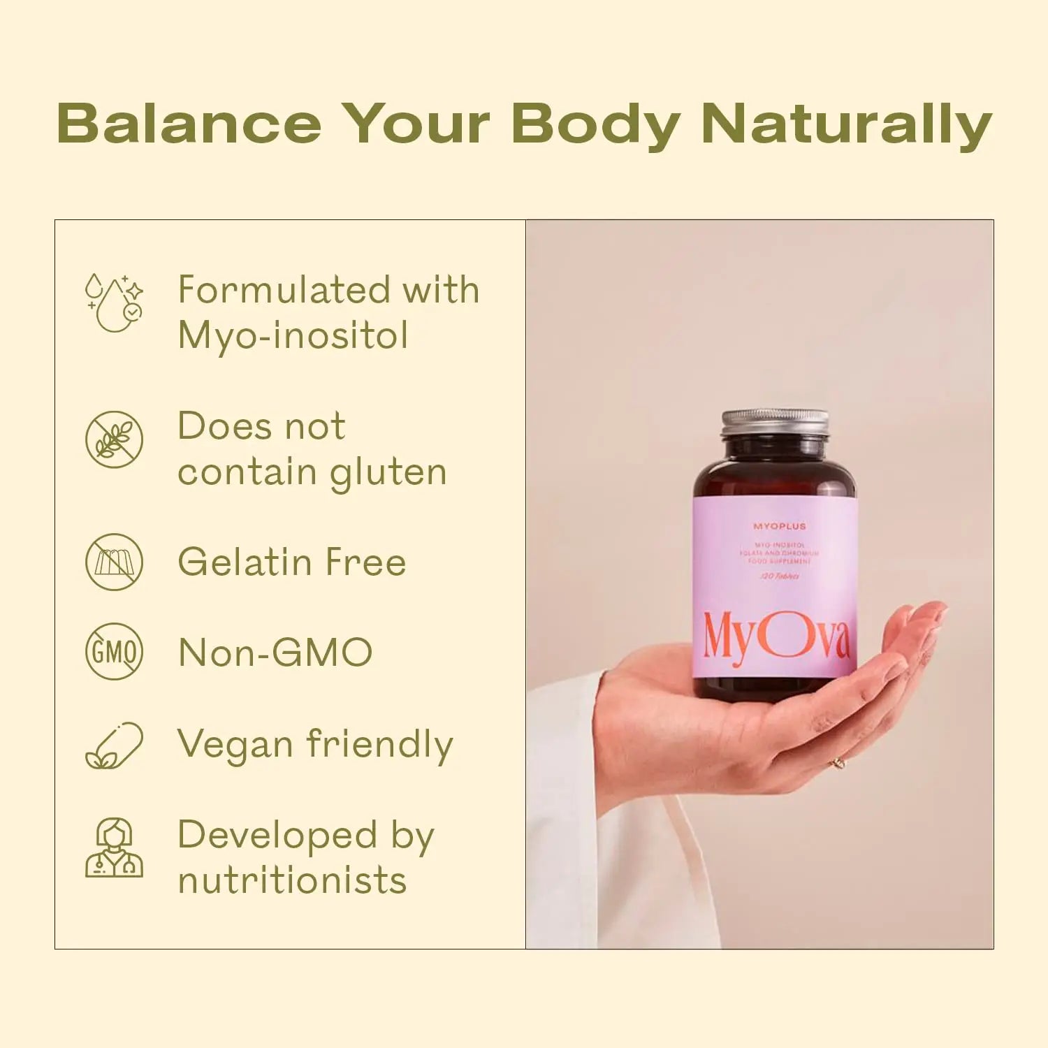 3 Pack of MyOva Myoplus - Natural Female Support Supplement for PCOS - 4000mg Myo MyOva Au supplements