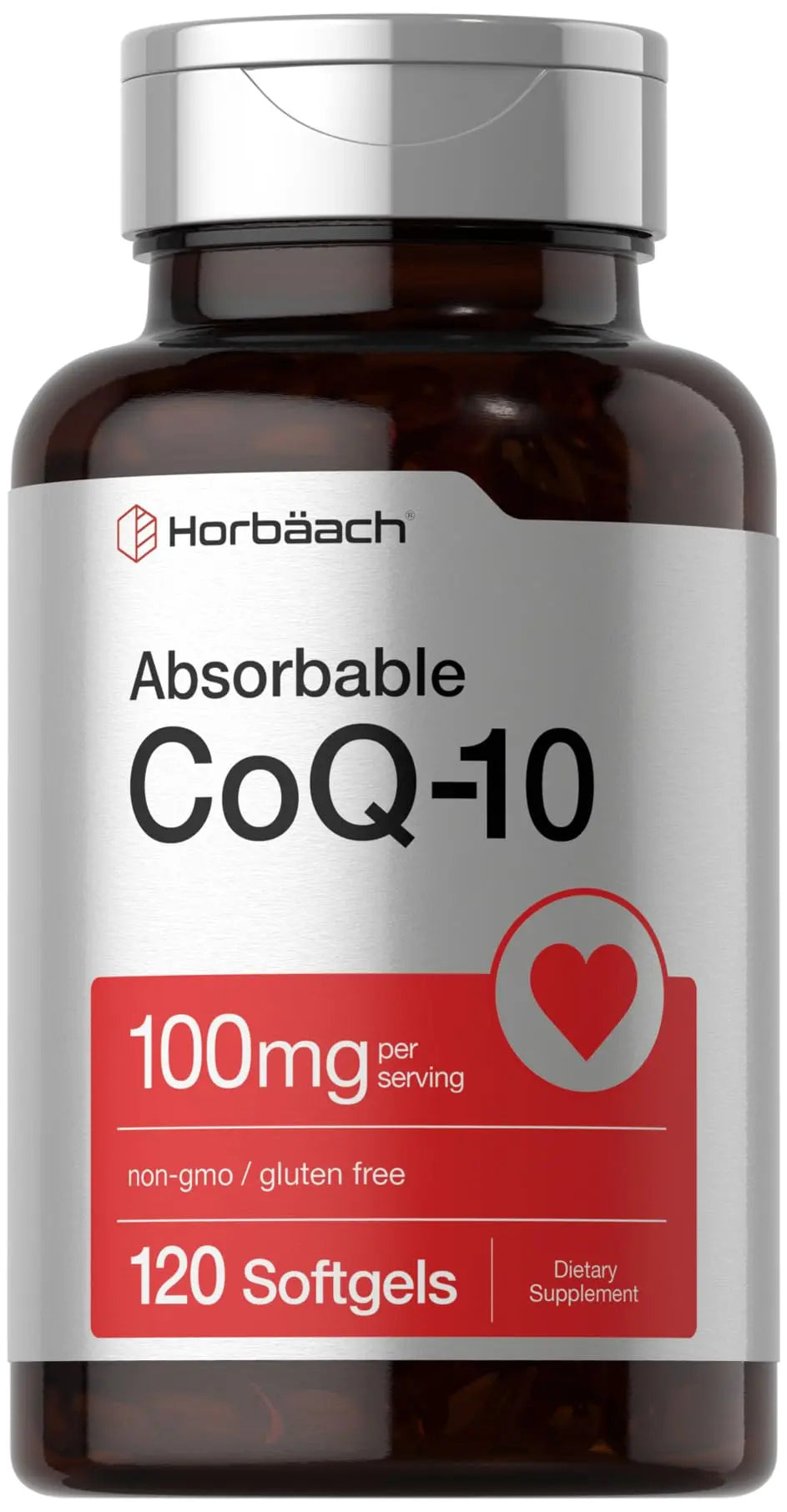 Horbäach CoQ10 100mg Softgels | 120 Count | Non-GMO and Gluten Free Supplement Horbäach Au supplements