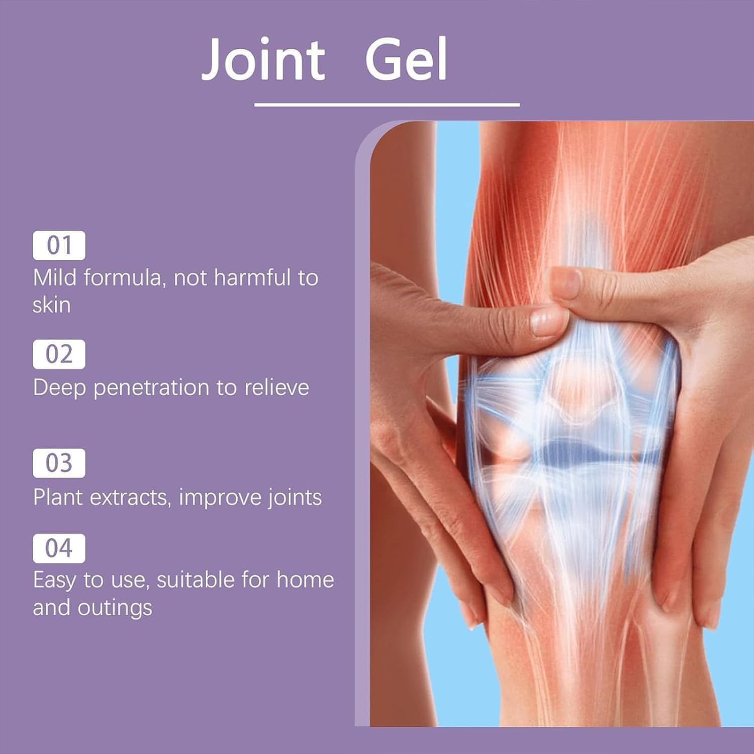 2PCS Joint Purple Gel, Purple Relief Soothing Massage Cream,Joint Activities Throughout The Body, Soothes Knees, Lumbar, Neck, Hands, and Feet Aoamsfu Au supplements