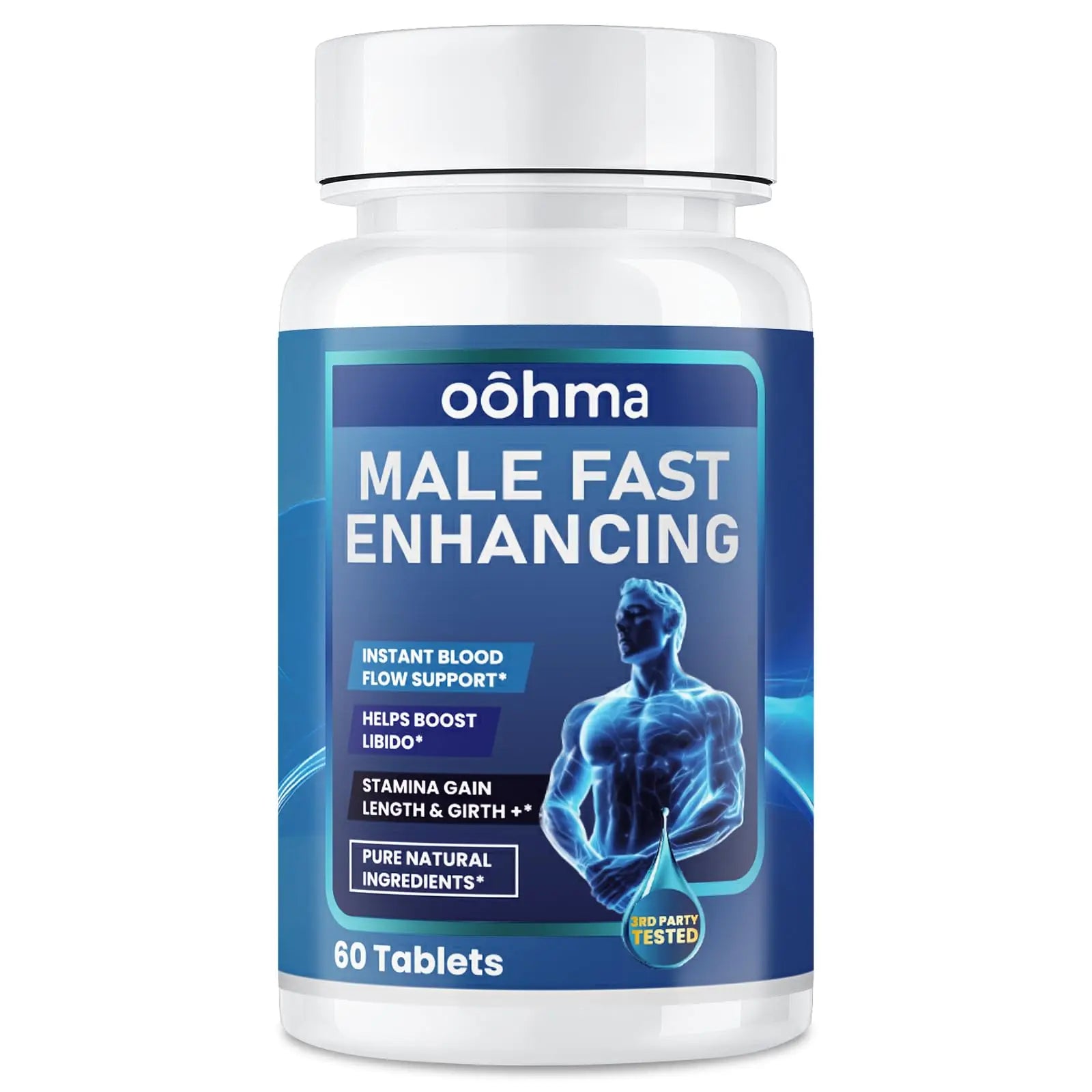 Oohma New Male Enhancing Supplement, Designed to be Fast Acting for Blood Flow to Gain Length & Girth + Stamina, Maca, Epimedium, and Other Natural Ingredients, 3rd Party Tested Supplement 60 Tablets Oohma Au supplements