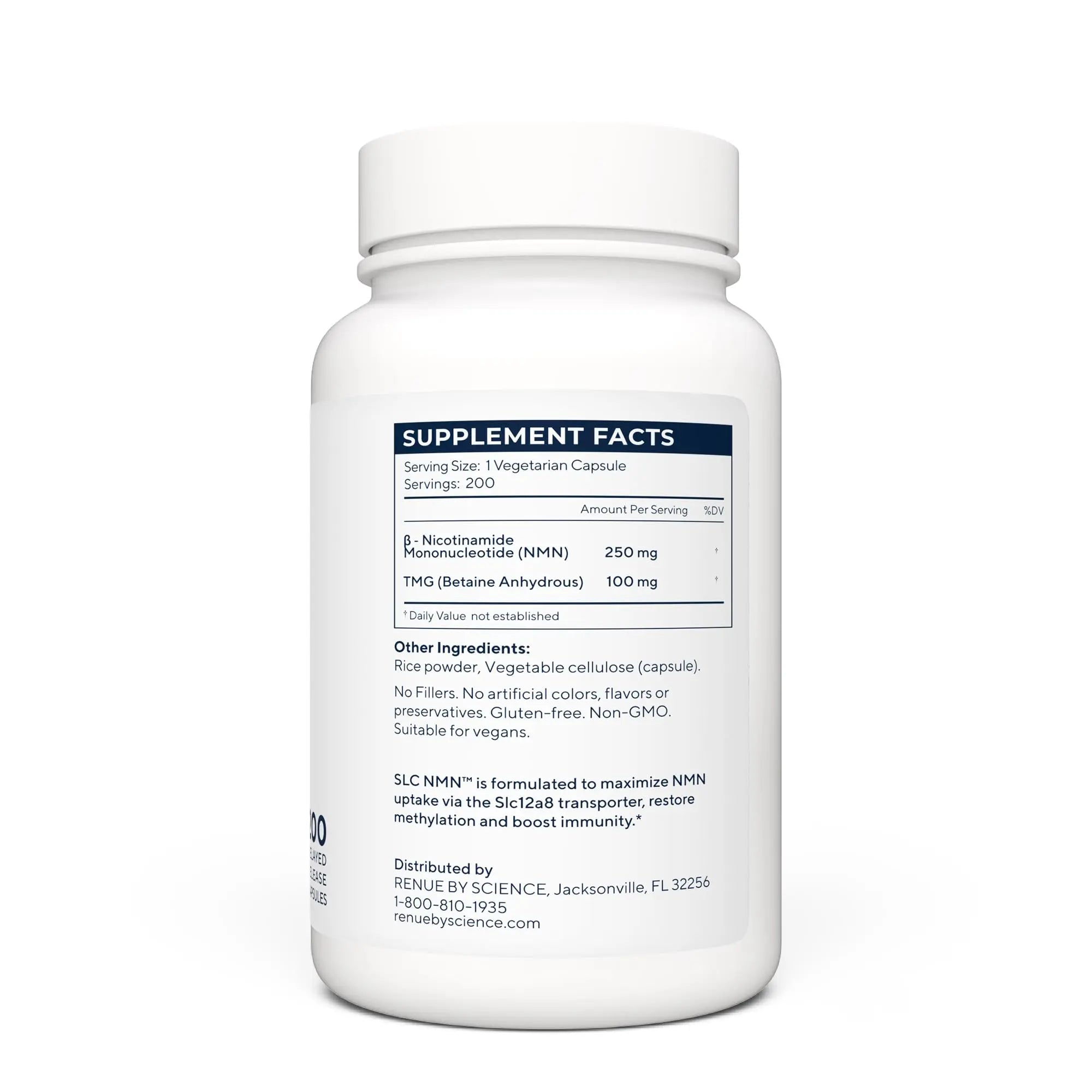 Renue By Science NMN Supplement | 200 SLC Enteric Capsules - 250mg Nicotinamide Mononucleotide per Serving | Delayed Release for Increased Absorption | Manufactured in The USA Renue By Science Au supplements