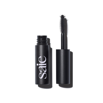 Saie Mini Mascara 101 - Lash Lengthening Mascara for Thick, Bold, Lifted Lashes - Buildable Eye Makeup Formulated to Strengthen and Condition with Rich Nutrients - Black (0.17 oz) Saie Au supplements