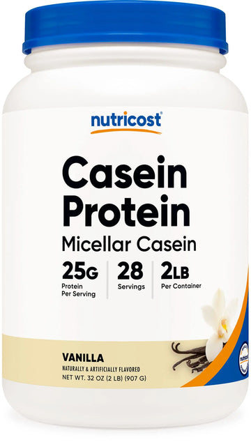 Nutricost Casein Protein Powder 2lb Vanilla - Micellar Casein, Gluten Free, Non-GMO Nutricost Au supplements
