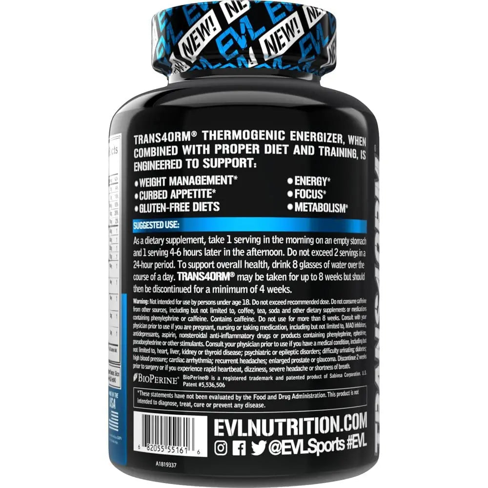 EVL Thermogenic Fat Burner Support - Fast Acting Weight Loss Energy and Appetite Evlution Au supplements
