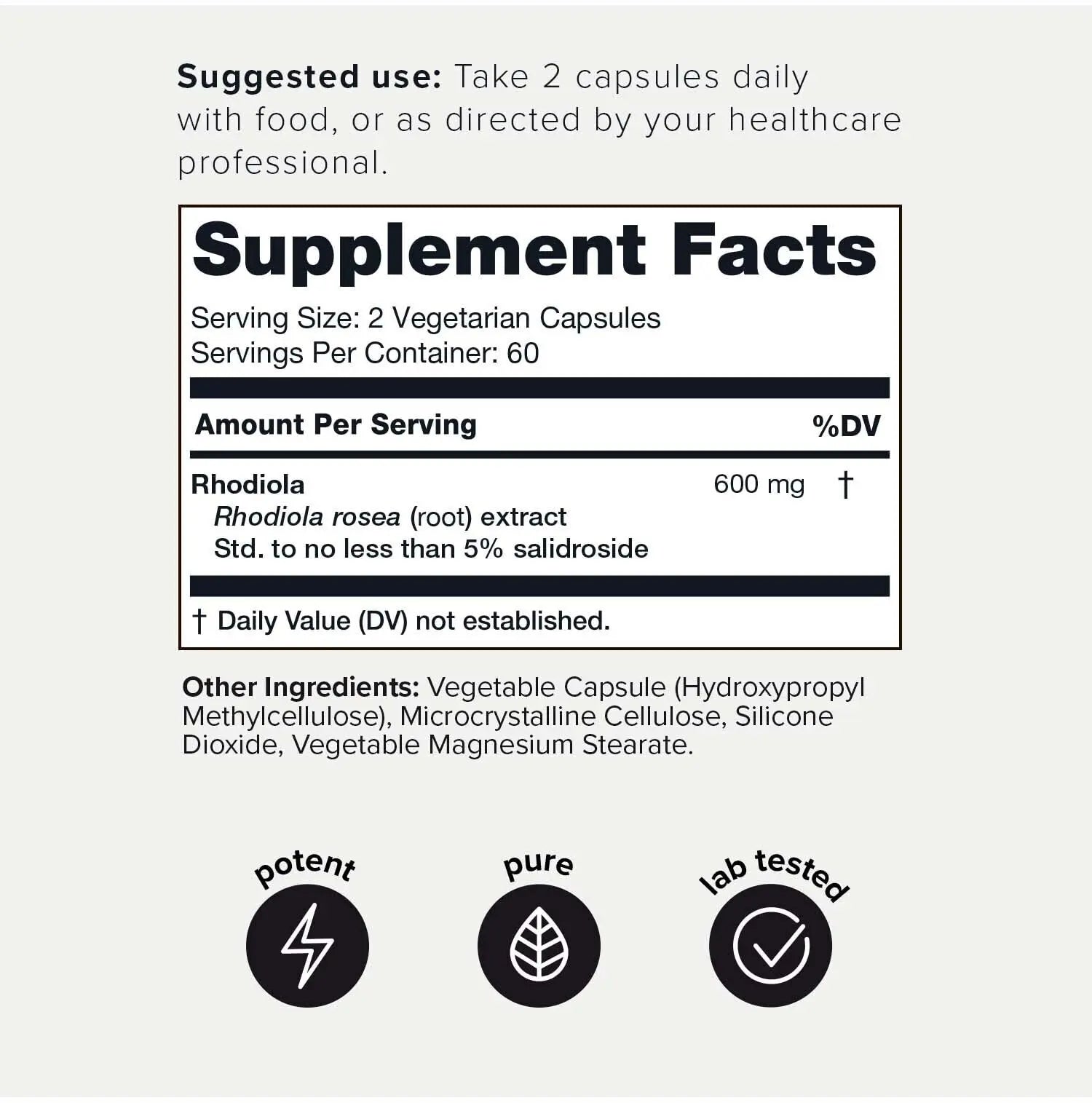 Toniiq Triple-Strength 600mg Rhodiola Rosea - 120 Capsules - 5% Salidroside Concentrat Toniiq Au supplements
