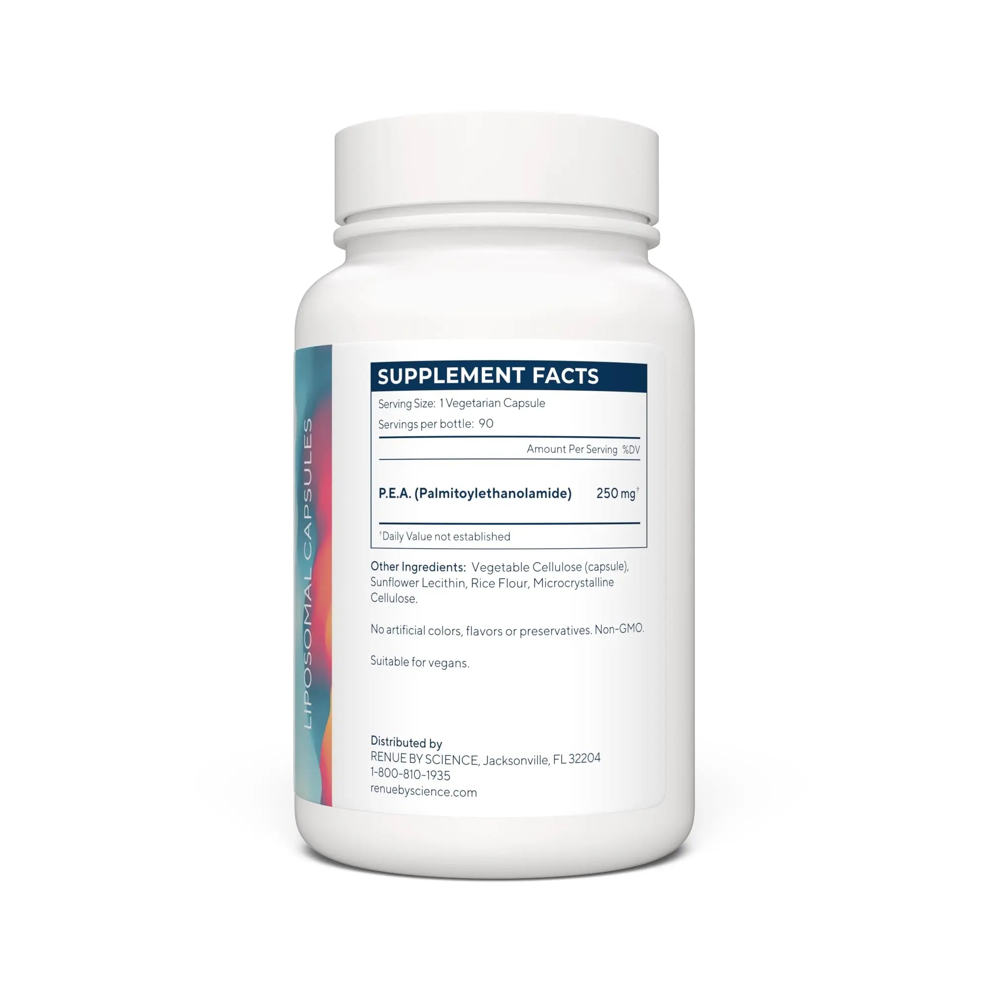 Renue By Science P.E.A | Liposomal Pea Palmitoylethanolamide Supplement | 90 P.E.A Capsules - 250mg Palmitoylethanolamide per Serving | Non-GMO | Made in The USA & Third-Party Tested Renue By Science Au supplements