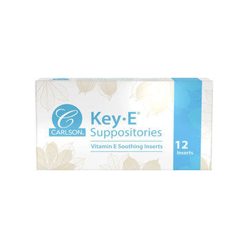 Carlson - Key-E Suppositories, 30 IU Vitamin E Suppository, Lubricates Dry Areas, Treatment Carlson Au supplements