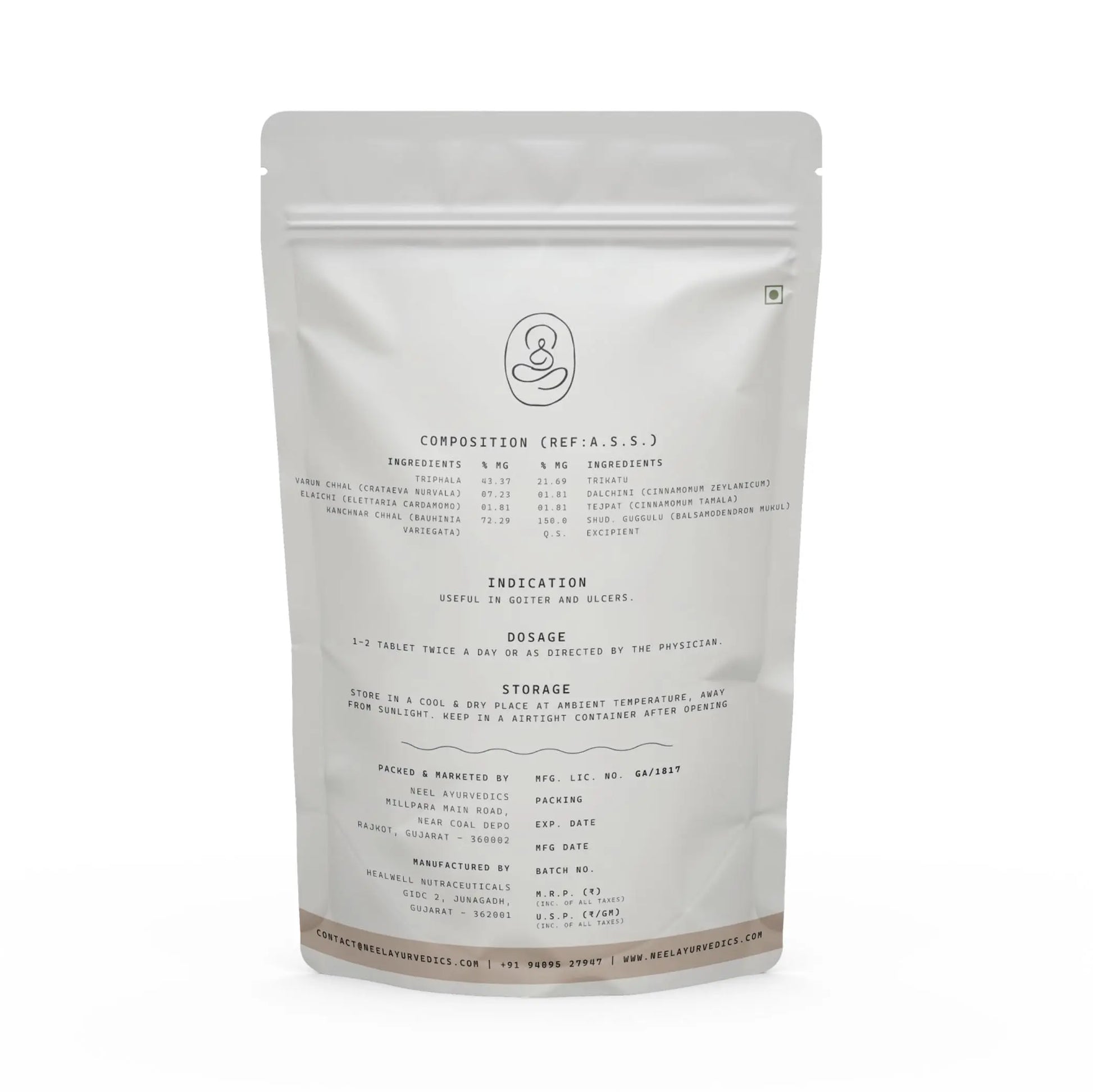 Neel Ayurvedics Kanchnar Guggulu - 300 Tab Neel Ayurvedics Au supplements