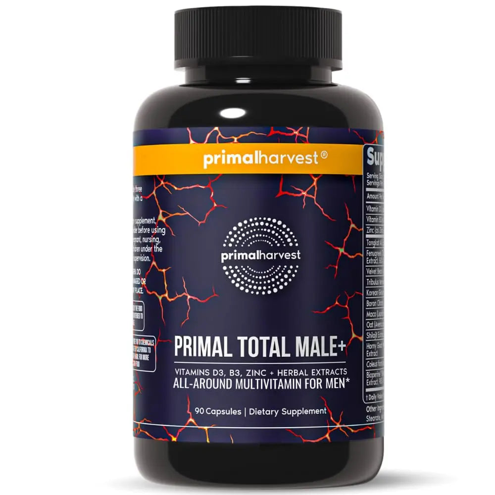 Primal Harvest Total Male+ Multivitamin for Men Vitamins, Minerals and Herbal Support for Energy, Vitality, Immune Health Primal Harvest Au supplements