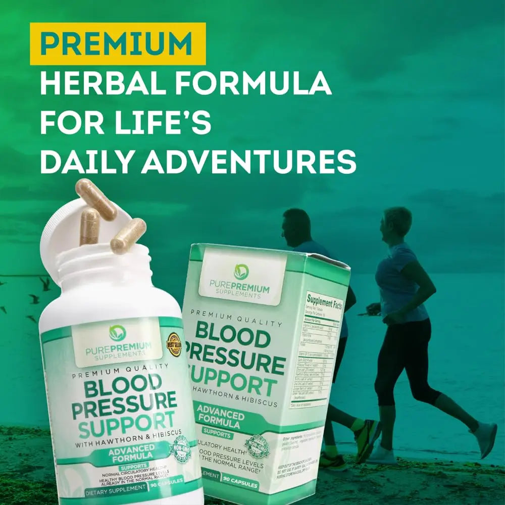 PurePremium Blood Pressure Support Supplement with Hawthorn, Hibiscus & Garlic PurePremium Supplements Au supplements