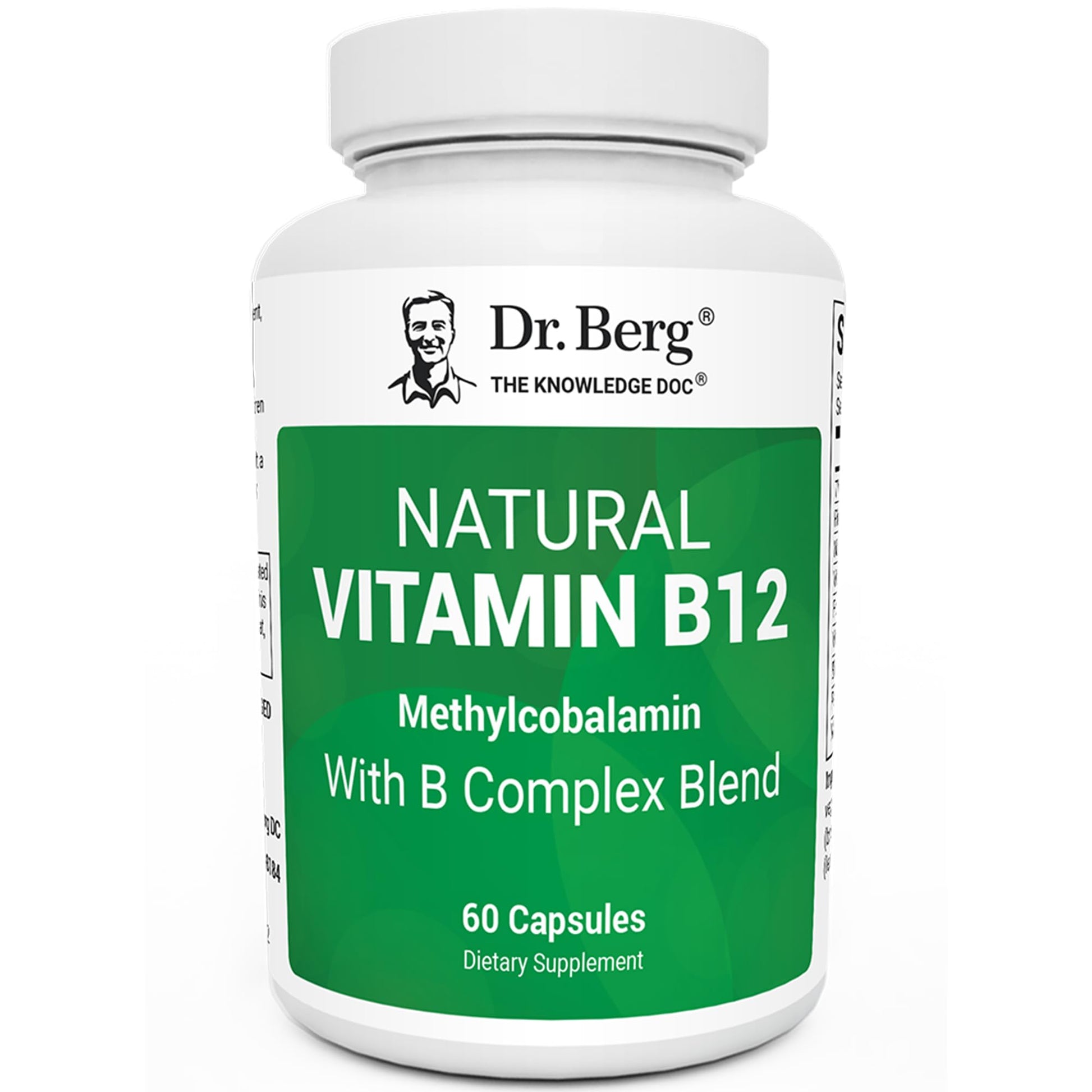 Dr. Berg Natural Vitamin B12 1000 mcg with B Complex Blend - Methylcobalamin B12 for Energy, Nerve Health, and Cognitive Function* - Methylated B12 with Folate - 60 Capsules (2-Month Supply) Dr. Berg Nutritionals Au supplements