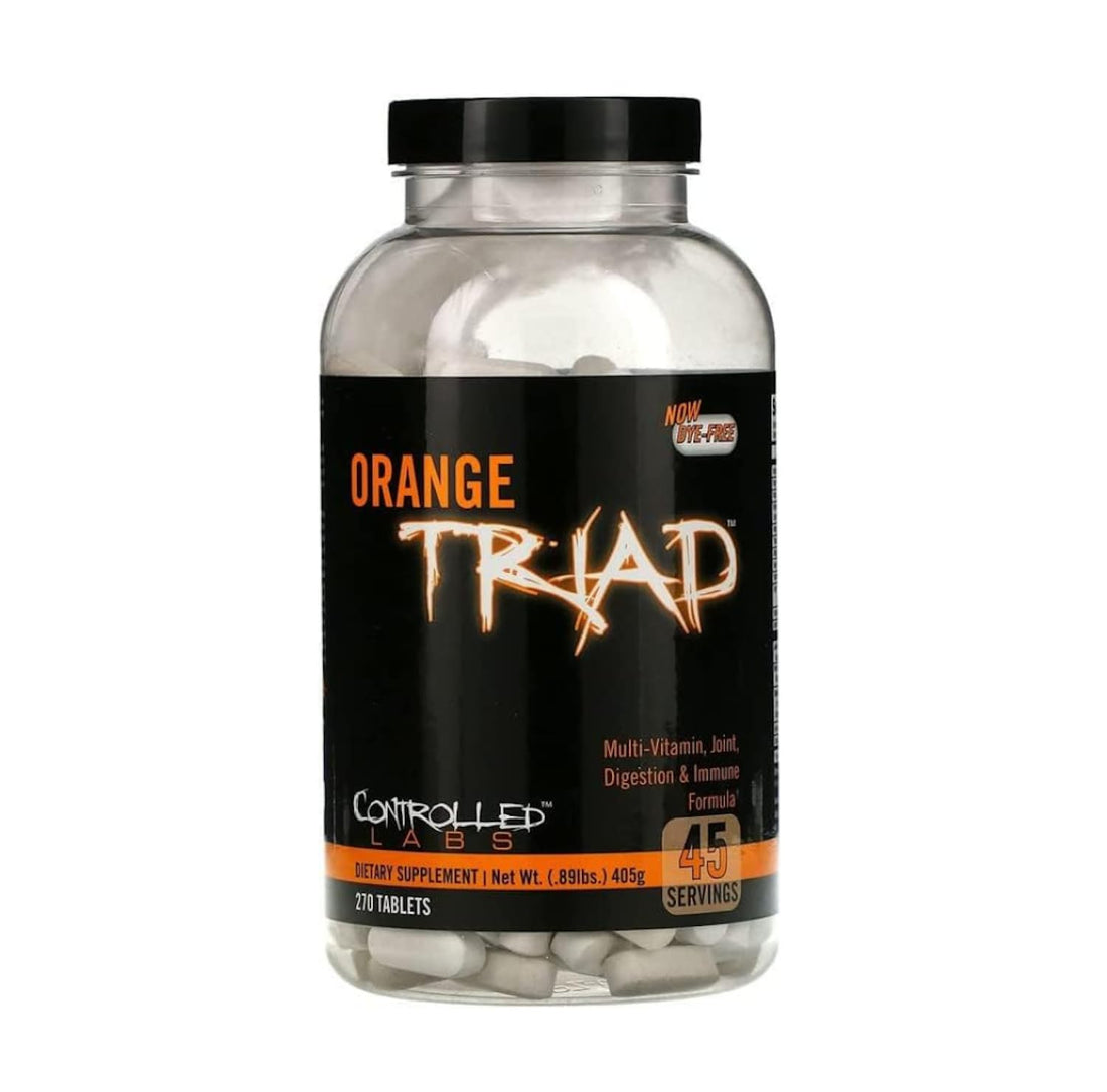 CONTROLLED LABS Orange Triad Daily Multivitamin, Iron Free Sports Supplement for Workout, Digestion, Immune, and Joints, 45 serv - Tablets (270 Count (Pack of 1)) CONTROLLED LABS Au supplements