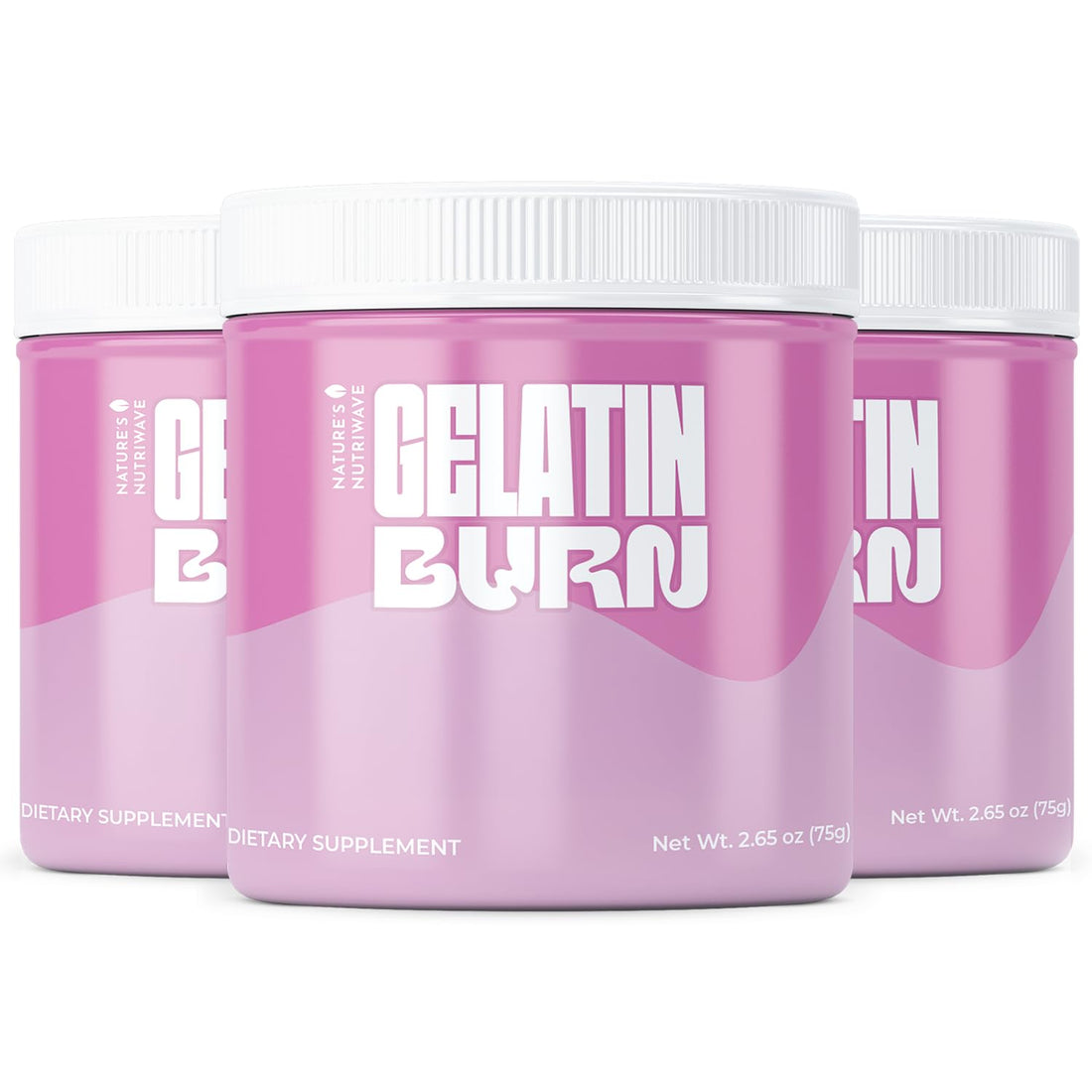 Nature’s NutriWave Gelatin Burn – Natural Powder Supplement with Vitamins, Minerals & Botanical Extracts – Non-GMO, Easy to Mix, USA Made – 2.65Oz, 75g, 30 Servings, 3 Month Supply Nature’s NutriWave Au supplements