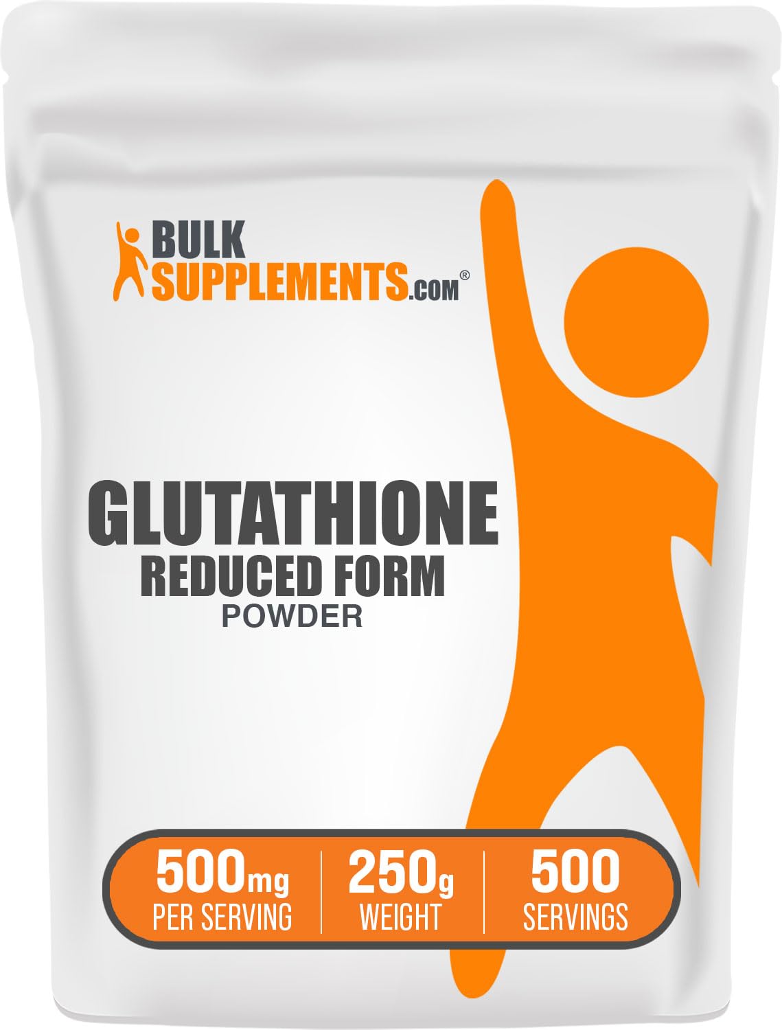 BulkSupplements.com Glutathione Reduced Powder - Glutathione Supplement, Reduced Glutathione Powder - Glutathione 500mg, Gluten Free, 500mg per Serving, 250g (8.8 oz) (Pack of 1) BulkSupplements Au supplements