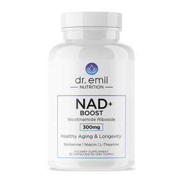 DR. EMIL NUTRITION NAD+ Boost - Nicotinamide Riboside Supplement for Longevity, Healthy Aging & Cellular Regeneration - NAD Supplement with with Berberine, L-Theanine & Niacin - 30-Day Supply DR. EMIL NUTRITION Au supplements