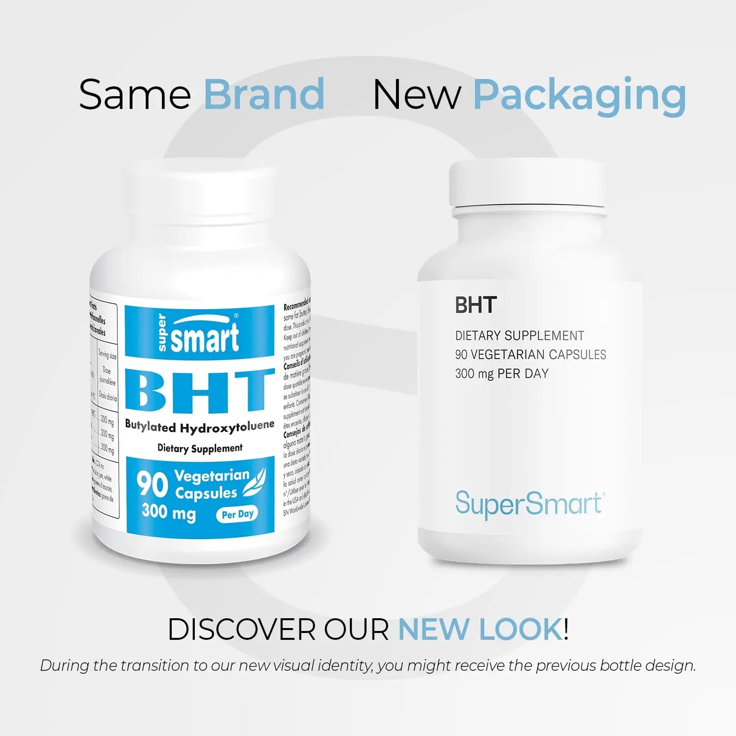 Supersmart - BHT Supplement 300mg per Day - Butylated Hydroxytoluene | Non-GMO & Gluten Free - 90 Vegetarian Capsules Supersmart Au supplements