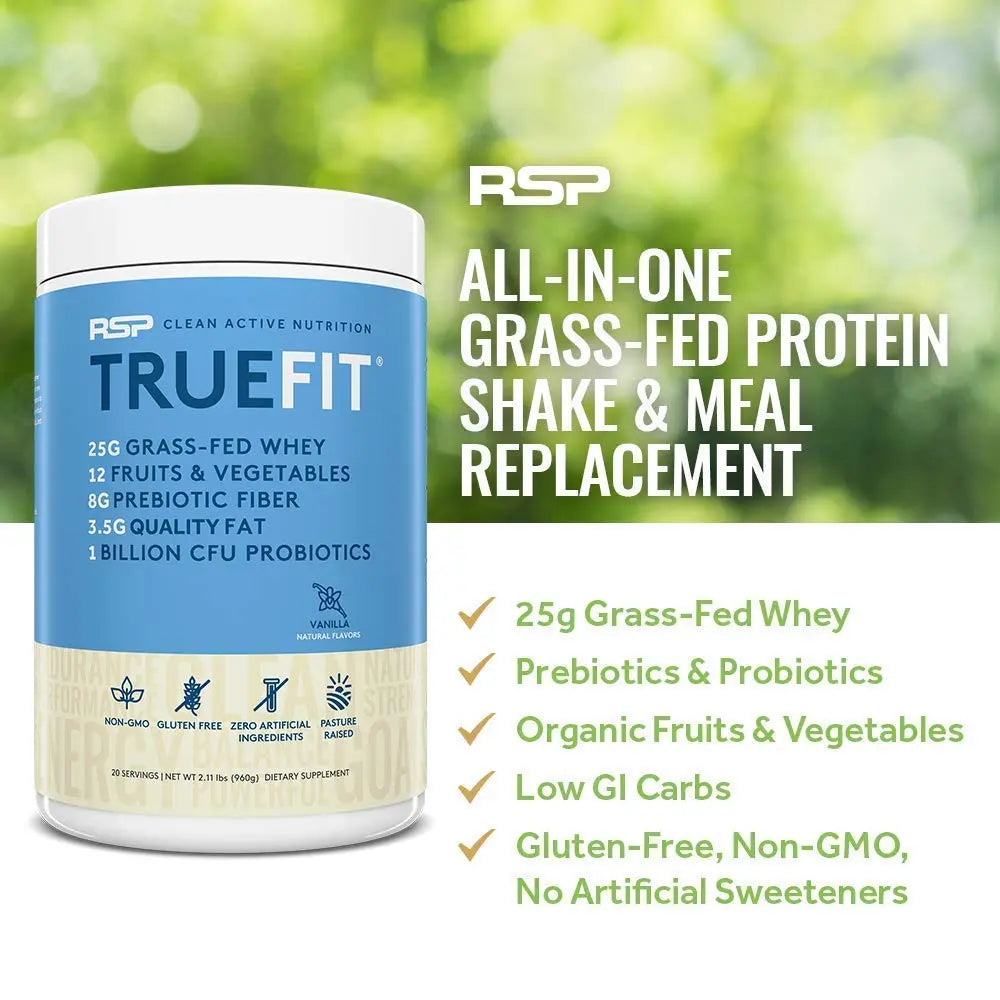 RSP NUTRITION AminoLean Pre Workout Energy (Blue Raspberry 30 Servings) with TrueFit RSP NUTRITION Au supplements