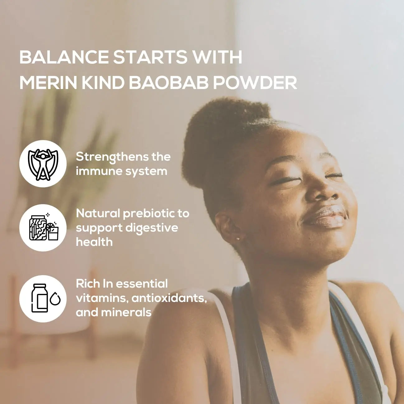 MERIN KIND Organic Baobab Powder - Prebiotic Fiber Supplement MERIN KIND Au supplements