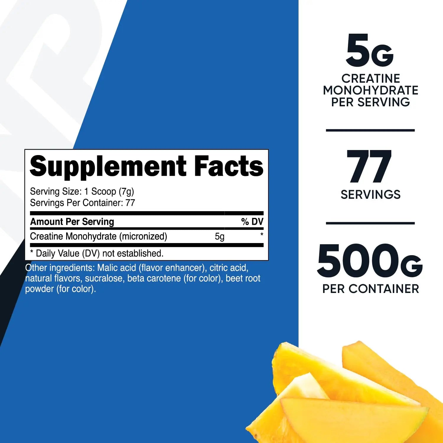 Nutricost Creatine Monohydrate Powder (Pineapple Mango, 500 Gram) - Micronized Nutricost Au supplements