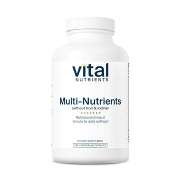 Vital Nutrients Multi-Nutrients (No Iron or Iodine) - Comprehensive Vegetarian Daily Multivitamin and Mineral Formula with Potent Antioxidants* - Gluten, Dairy, Soy Free - Non-GMO - 180 Capsules Vital Nutrients Au supplements