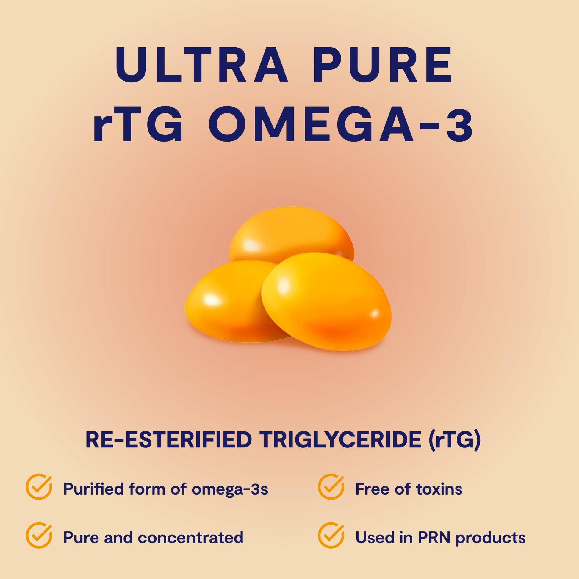 Omega 3 Gummy Chewables - 90 Gel Chews, 30-Day Supply, Citrus Flavor - 1760mg Ultra-Pure rTG Omega 3 for Eye, Heart, Brain, Joint & Immune Health PRN Physician Recommended Nutriceuticals Au supplements