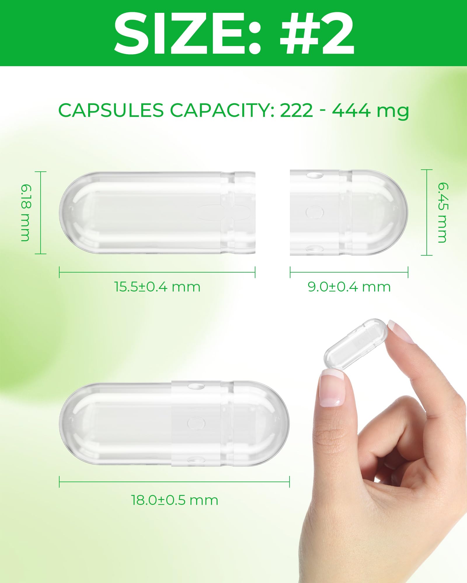 Angtai JN Vegan Empty Pill Capsules Size 2 Plant Based Clear (100 Count) Gluten Free, Non-GMO, Halal Certified Caps Filling Kit with 2 Spoons for Vegetarian DIY Your Own Supplements Angtai JN Au supplements