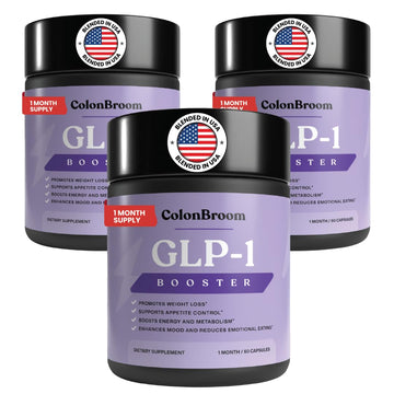 ColonBroom GLP-1 Weight Management Supplement for Women & Men - GLP1 Supports Gut Health, Metabolic Wellness & Appetite Regulation - Vegan, Gluten-Free Diet Capsules | 180 Count (New Formula) ColonBroom Au supplements