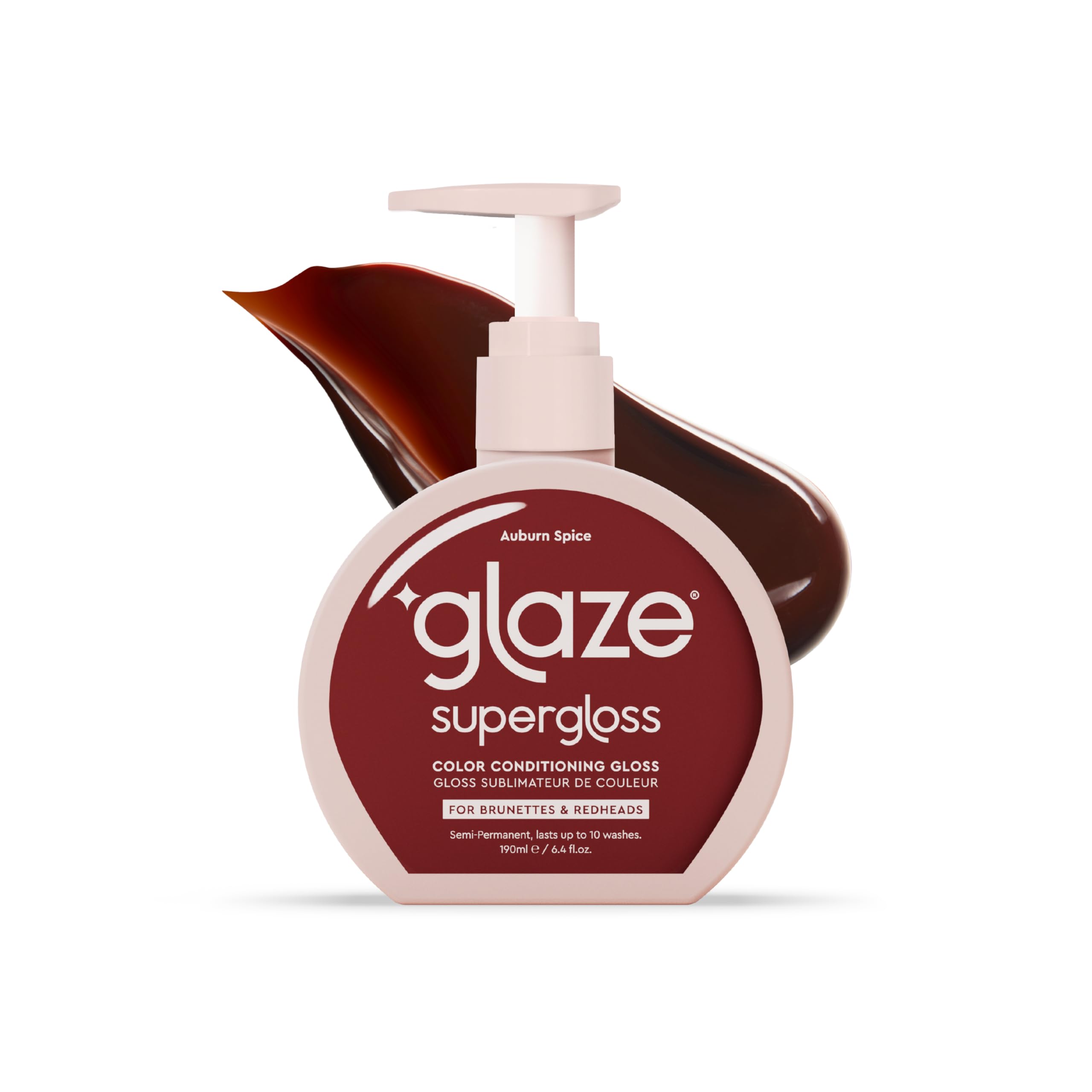 Glaze Color Conditioning Gloss - Tinted Moisturizer for Brown or Red Hair, Boosts Color and Shine, Repairs Damage - Auburn Spice, 6.4 oz glaze Au supplements