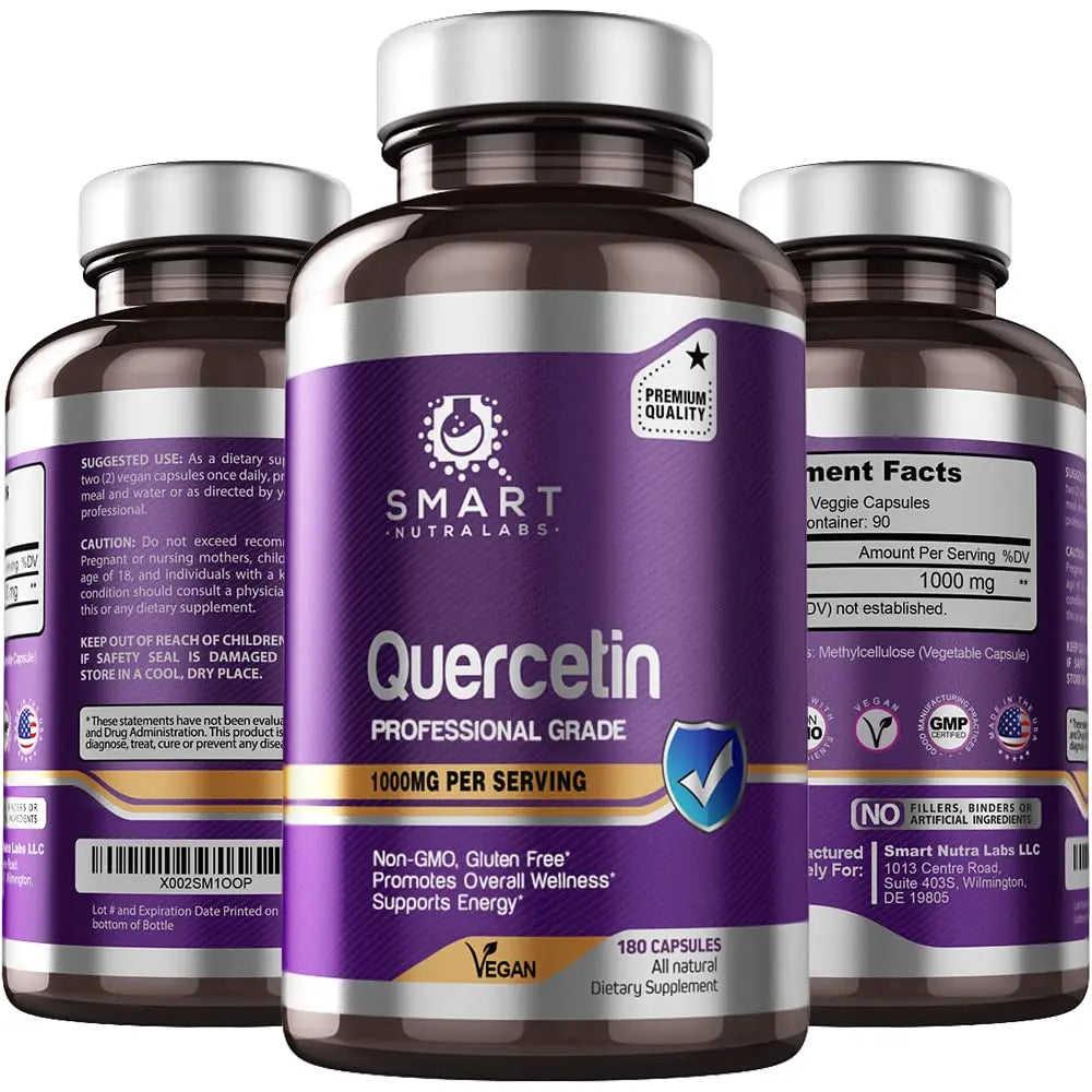 SMART NUTRA LABS Quercetin 1000mg- 180 Vegan Capsules SMART NUTRA LABS Au supplements