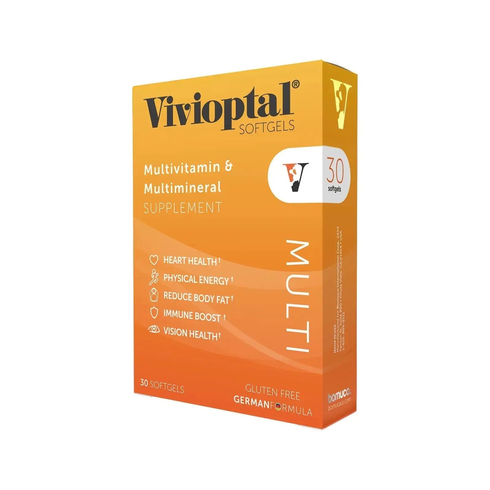 Vivioptal Multi, 30 Softgels, Multivitamin & Multimineral, Gluten Free, German Formula Vivioptal Vitamins Au supplements