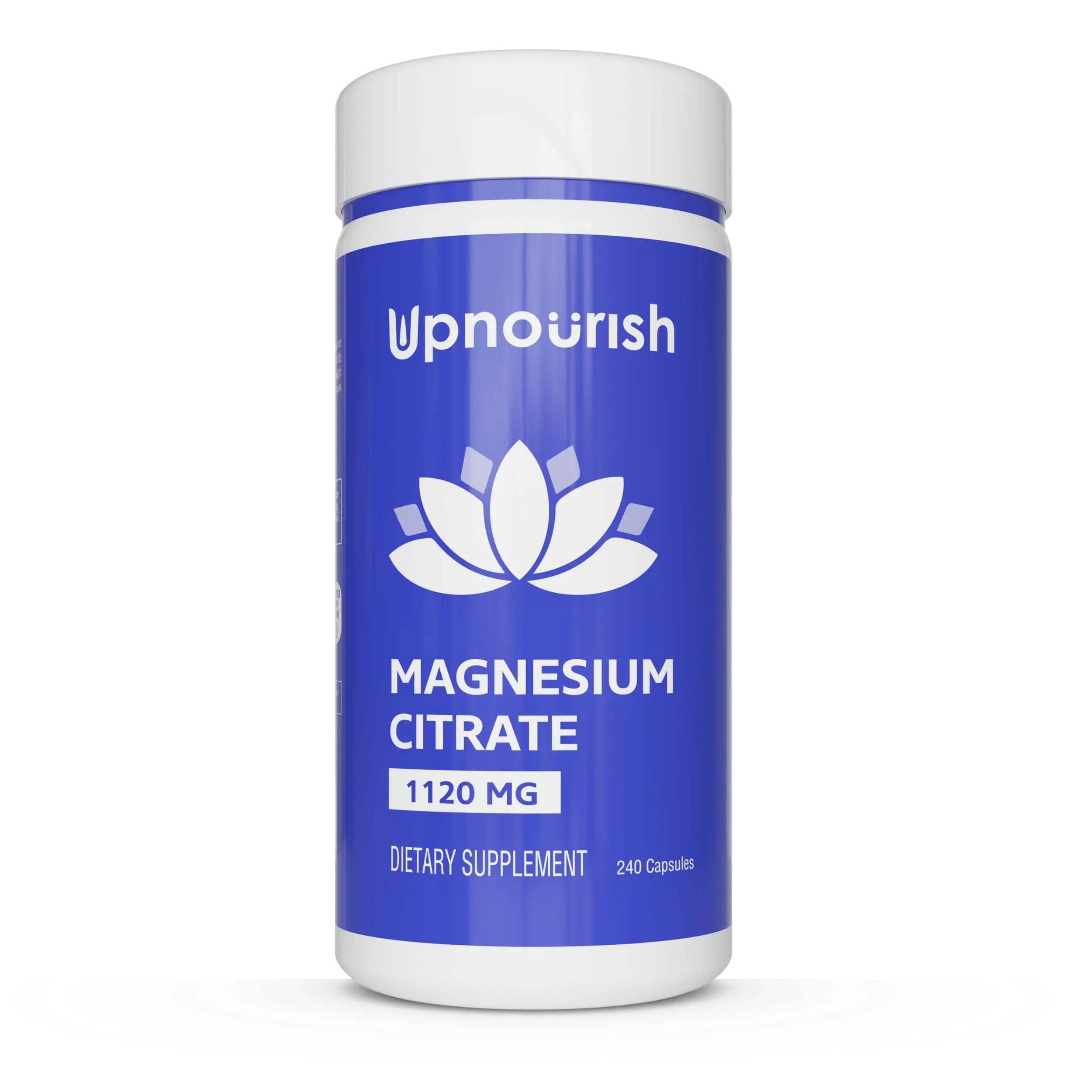 UpNourish Pure Magnesium Citrate (Citrato de Magnesio) 1120mg, 240 Capsules UpNourish Au supplements