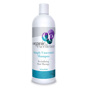 Organic Excellence All Natural Chemical-Free Shampoo | Non-Toxic, Sulfate-Free, Paraben-Free, Fragrance-Free for Men, Women, and Kids - Color-safe 16 fl oz (473 ml) Organic Excellence Au supplements