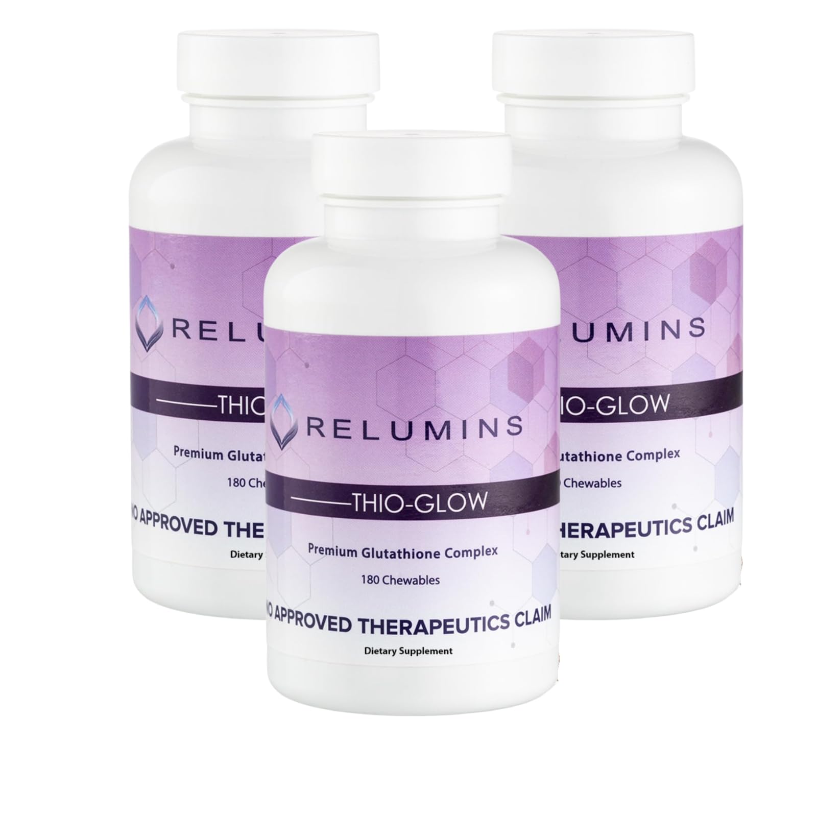 Relumins Thio-Glow Chewable Sublingual Glutathione Complex with Biotin, VIT C & E, Plus Grapeseed Polyphenols – 330mg Gluta Per Serving – 4X Effective, Ultimate Wellness Gift for Moms x 3 Bots Relumins Au supplements