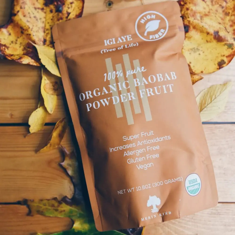 MERIN KIND Organic Baobab Powder - Prebiotic Fiber Supplement MERIN KIND Au supplements