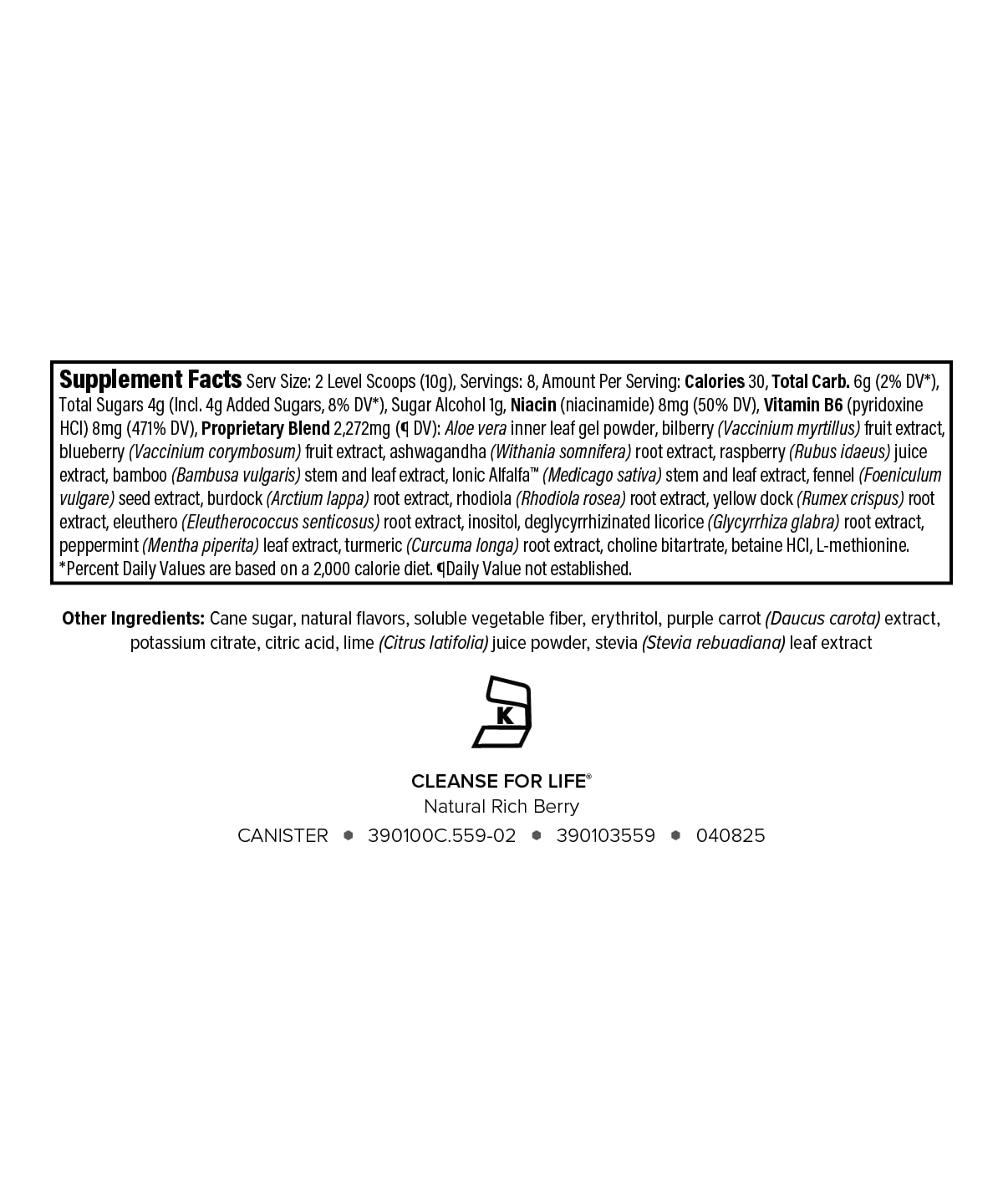 Isagenix Cleanse for Life - Powder Supplement for Cleanse Drink with No Laxatives or Diuretics - Support Metabolism with Vitamin B12 & Niacin - Natural Rich Berry -3.4 Oz (16 Servings) Isagenix Au supplements