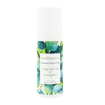 Hemp Seed Oil and Eucalyptus Joint & Muscle Discomfort Relief Roll-On Gel | USDA Certified Organic Hemp Seed Oil, Helps Relieve Sore or Tight Muscles Hemp Euphoria Au supplements