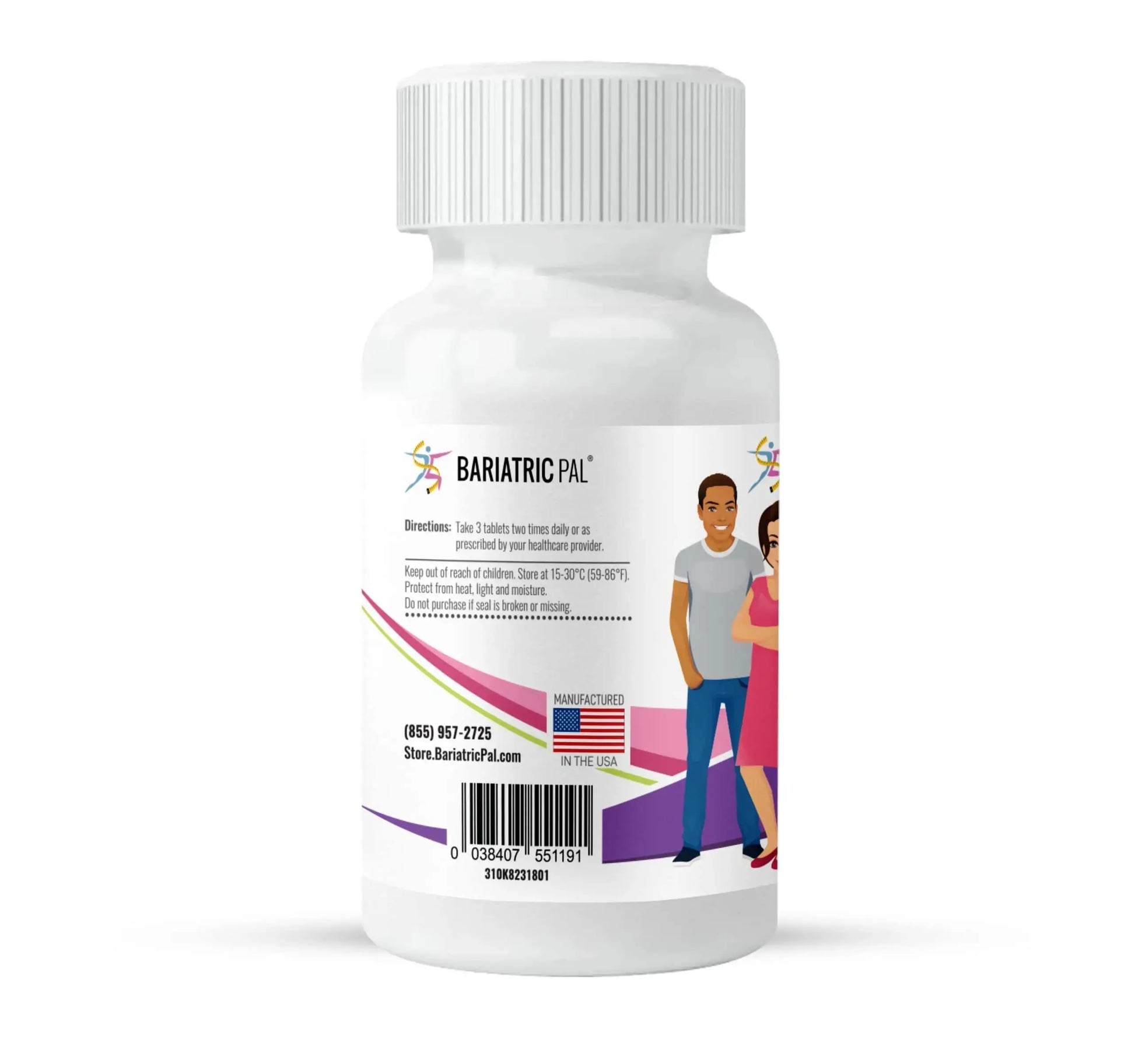 BariatricPal 30-Day Bariatric Vitamin Bundle Multivitamin ONE 1 per Day! Capsule with 18mg Iron Easy Swallow Calcium Citrate (600mg) BariatricPal Au supplements