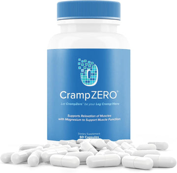 CrampZero Magnesium for Leg Cramps at Night – Potassium Magnesium Supplement with Calcium and Vitamin D3, Supports Muscle Relaxation and Function, Night Leg Cramps Relief, 60 Capsules CrampZero Au supplements