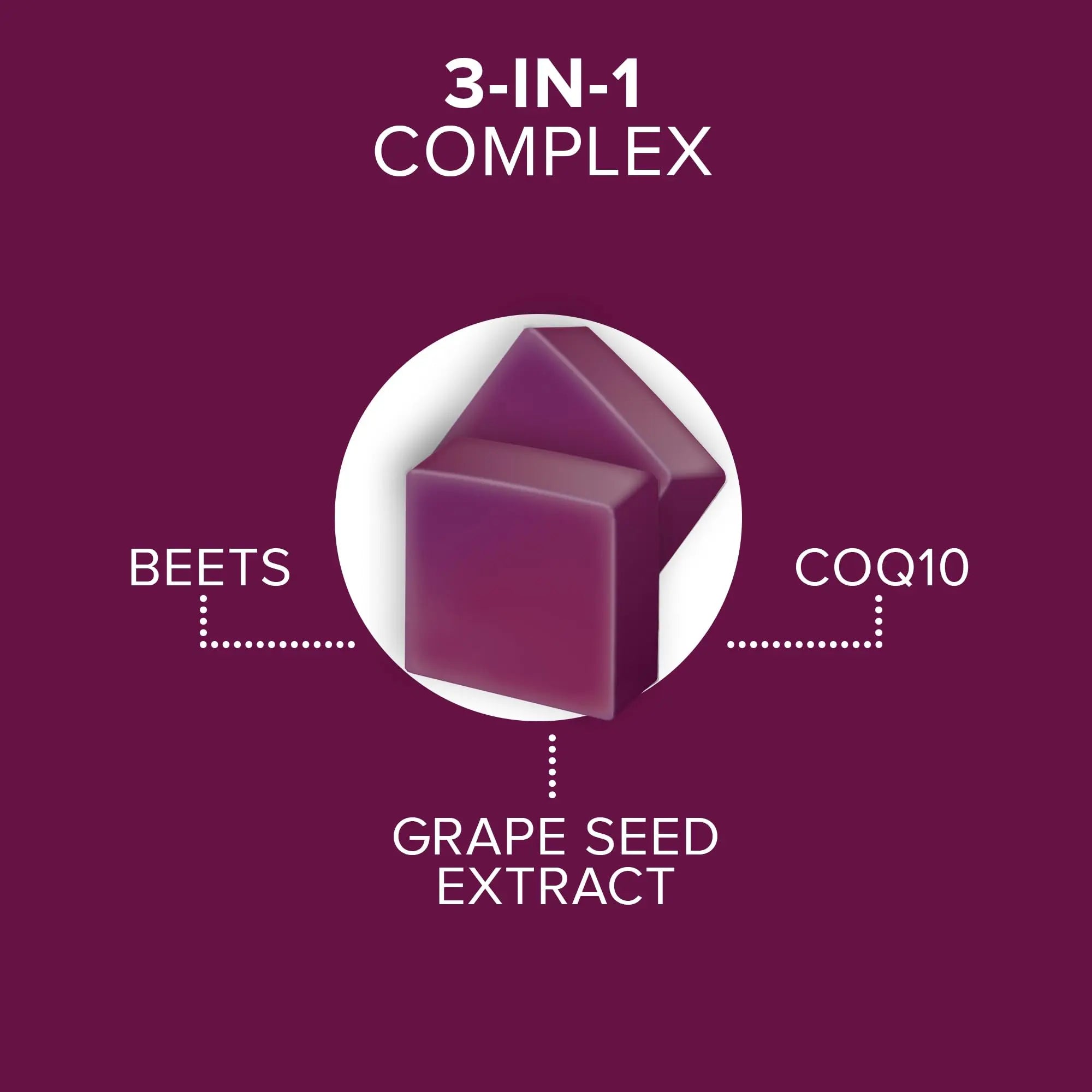 Qunol Beets Chews for Blood Pressure Support, 3 in 1 Beets + CoQ10 + Grape Seed Extract Qunol Au supplements