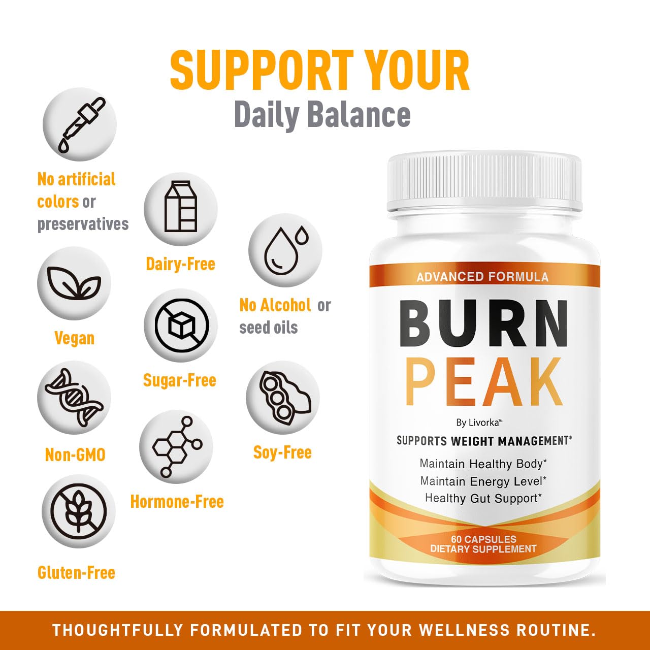 (3 Pack) Burn Peak Capsules - Official BurnPeak Weight Pills Advanced Premium Support, All Natural Burn Peak Pink Salt Trick Supplement for Overall Health & Wellness Reviews, 180 Capsules for 3 Months LIVORKA Au supplements