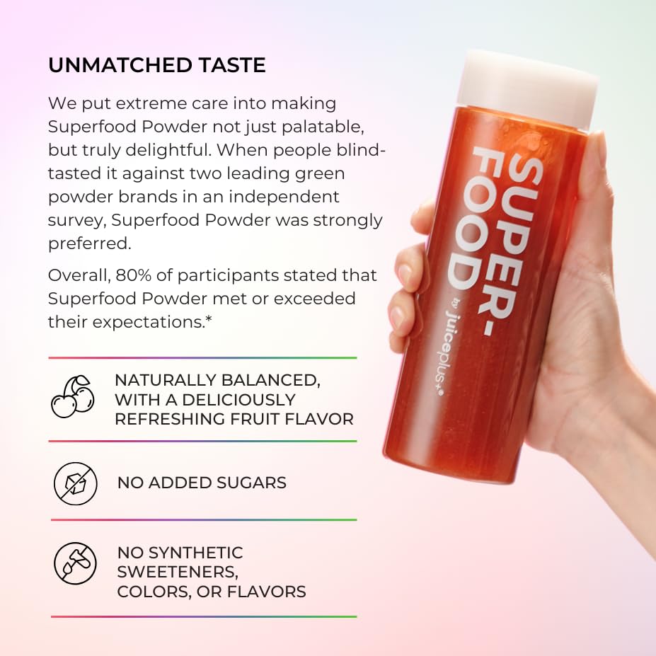 Juice Plus+ - Superfood Powder - Drink with 30 Fruits Berries Veggies Plant Vitamins for Refreshing Immune Wellness Boost - 30 Stick Packs Juice Plus+ Au supplements