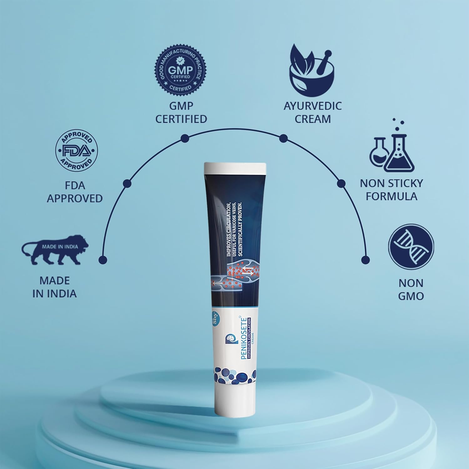 Cream Ayurvedic Solution for Management of Varicose Veins, Spider Veins, Varicocele Helps Reach The Root Cause of varicose Veins Reduces Cramps, Itching & Swelling. Single Tube (25 GMS). Generic Au supplements
